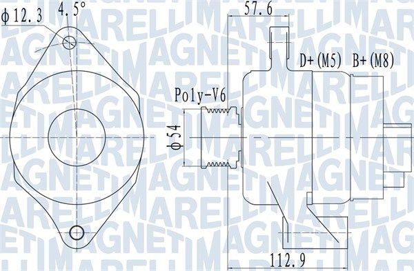 MAGNETI MARELLI kintamosios srovės generatorius 063732050010